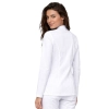 Bluza biała długi rękaw lamówka granatowa roz.40